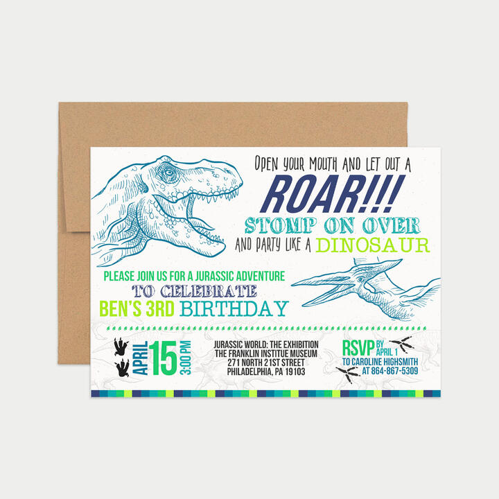 Dinosaur Birthday Invite