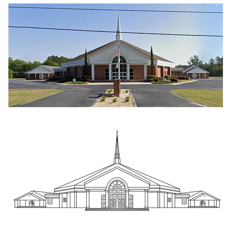 Custom Architectural Line Art